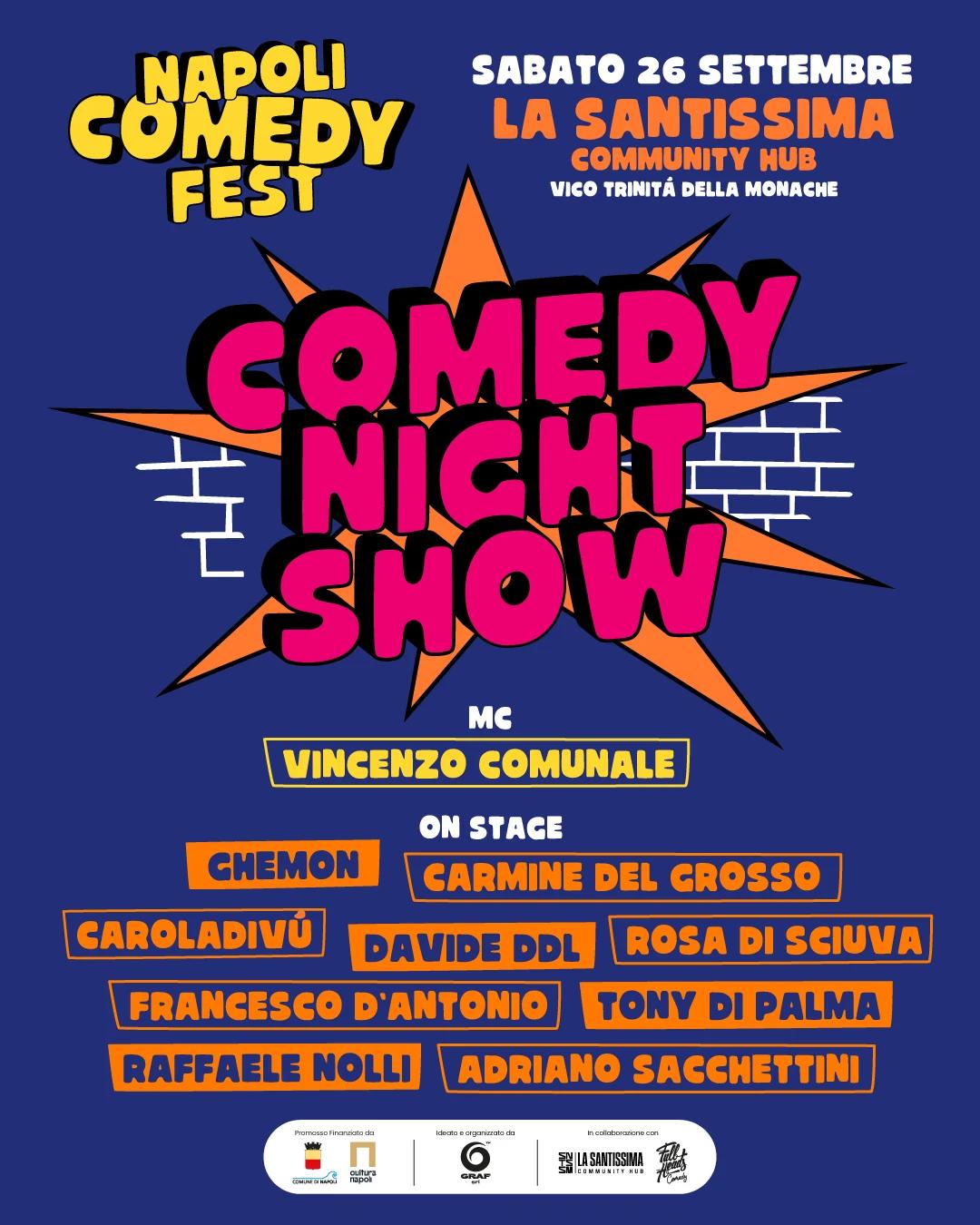 Locandina Comedy Night Show — sabato 26 settembre
